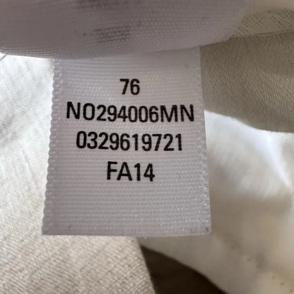 Nordstrom Pants Mens 35R Beige Flat Front Dress Trousers Ormezzano Italian Linen